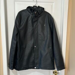 NWOT FERRARI COLLECTION MEN FAUX  Leather Jacket BLACK SIZE XXL